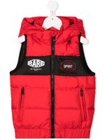 Givenchy Kids gilet matelassé à capuche - Rouge