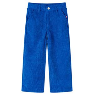 Kinderbroek 104 ribfluweel kobaltblauw