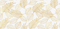 Vinyl vloerkleed Bloemen en planten Wit en gouden blad