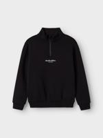 Name it winter sweater jongens - zwart - regular fit, zip - NkmBrody