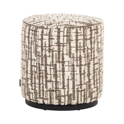 Richmond Poef 'Lexie' Geweven stof, 45cm, kleur Crème