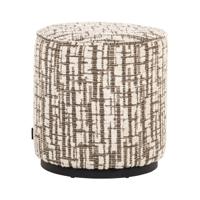 Richmond Poef 'Lexie' Geweven stof, 45cm, kleur Crème