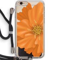 Orange Ellila flower: iPhone 6 PLUS / 6S PLUS Transparant Hoesje met koord