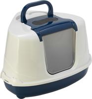 Moderna hoektoilet Flip Corner blueberry/wit - Gebr de boon