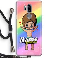 Chibi Maker man: LG G7 Thinq Transparant Hoesje met koord