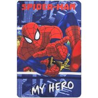 Spiderman fleece deken/plaid blauw/rood voor jongens - thumbnail