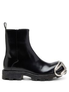 Diesel D-Hammer Zip D denim ankle boots - Noir