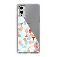 Gekleurde driehoekjes pastel: OnePlus 9 Transparant Hoesje