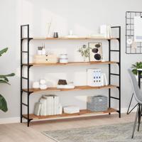 Wandschappen 2 st zwevend olieafwerking 120x30x2 cm acaciahout