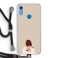 I drink wine: Huawei Y6s Transparant Hoesje met koord