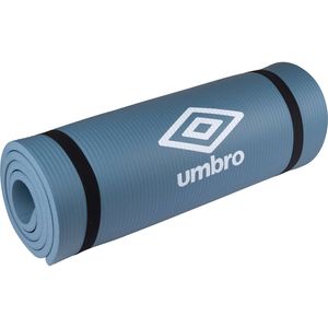 Umbro Yoga Mat - 190 x 58 x 1 CM - met Transport Band - Extra Soft en 1 CM Dik - Anti-Slip Fitness Mat - Blauw