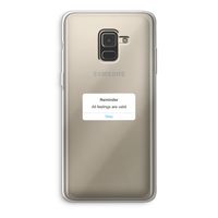 Reminder: Samsung Galaxy A8 (2018) Transparant Hoesje