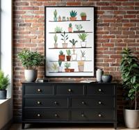 Planten poster artistieke tekening Planten poster artistieke tekening