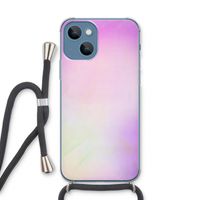 Flow mist pastel: iPhone 13 Transparant Hoesje met koord