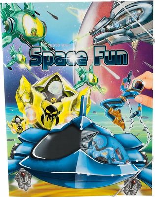 Kleur - / stickerboek create your space fun
