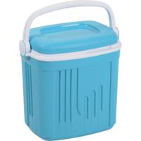 Koelbox - blauw - 20 liter - kunststof - koelboxen voor onderweg - camping/vakantie