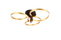 Trio Gekrulde led plafondlampCaruso goud - Ø 65,5cm - 648110680