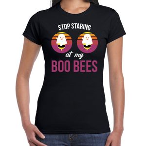 Stop staring at my boo bees halloween verkleed t-shirt zwart voor dames