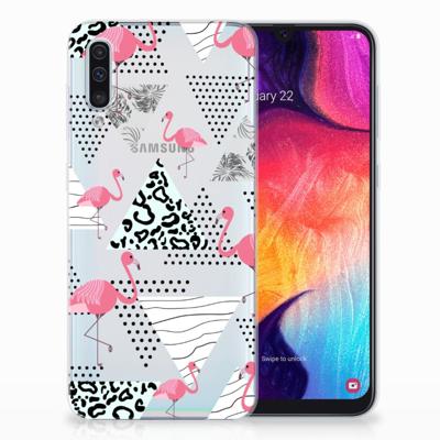 Samsung Galaxy A50 | TPU Hoesje | Flamingo Triangle