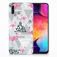 Samsung Galaxy A50 | TPU Hoesje | Flamingo Triangle