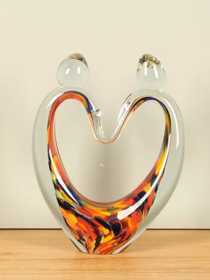 Glasobject Lovers gekleurd, 31 cm