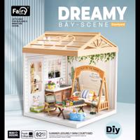 Dreamy mini house Binnenplaats Courtyard met ledlamp DIY Modelbouw Knutselen Dreamy mini house Binnenplaats Courtyard met ledlamp DIY Modelbouw Knutselen