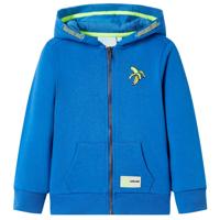 VidaXL Kindervest met capuchon en rits 116 blauw