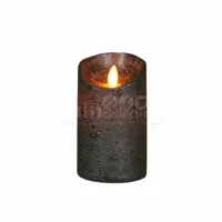 LED Kaars Wax Antraciet 12,5cm