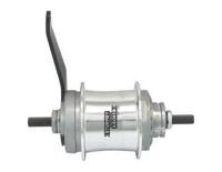 Versnellingsnaaf Sturmey Archer S2C Duomatic 2-speed terugtrapremnaaf - 36 gaats - zilver
