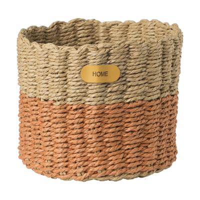 Mand Pleun - ø17x19 cm - bruin/oranje