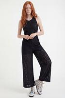 Kanten jumpsuit met doorschijnende stukken - BLACK - S