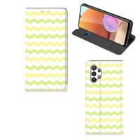 Samsung Galaxy A32 4G | A32 5G Enterprise Editie | Hoesje met Magneet | Waves Yellow