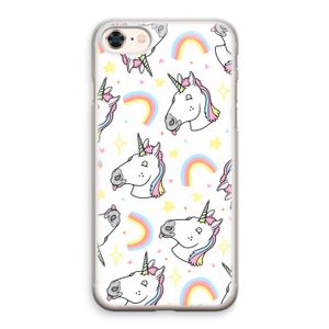 Rainbow Unicorn: iPhone 8 Transparant Hoesje