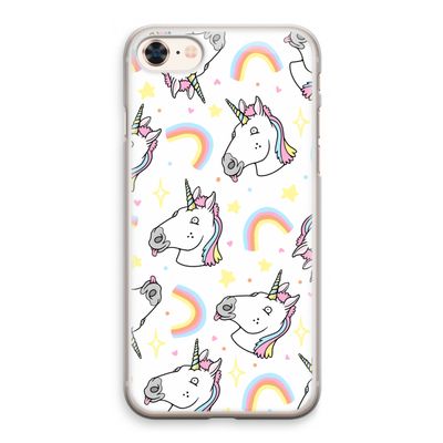 Rainbow Unicorn: iPhone 8 Transparant Hoesje