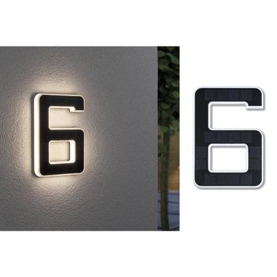 Paulmann 79847 4000870798478 Huisnummerlamp op zonne-energie Energielabel: G (A - G) 0.20 W Warmwit Zwart