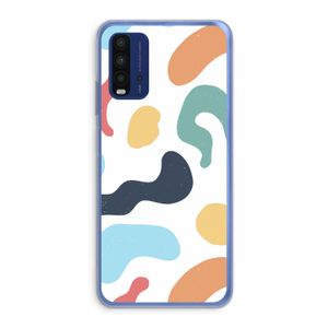 Memphis Shapes Blue: Xiaomi Redmi 9T Transparant Hoesje