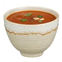 Mica Decorations Soepkom Ethan - creme kleur - 8 x 11 cm - porselein - kommetje / schaaltje