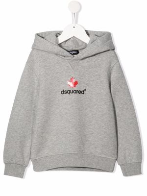 DSQUARED2 KIDS hoodie à logo imprimé - Gris