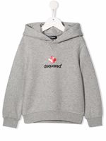 DSQUARED2 KIDS hoodie à logo imprimé - Gris