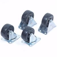 MM Bokwielen en zwenkwielen zwart 50