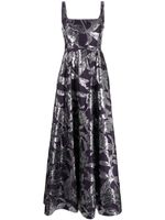 Marchesa Notte robe longue Lotus Lady à ornements de sequins - Violet - thumbnail