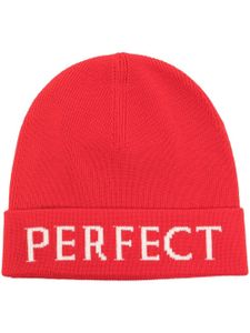 Perfect Moment bonnet à logo en intarsia - Rouge