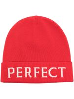 Perfect Moment bonnet à logo en intarsia - Rouge