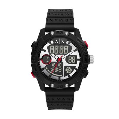 Horlogeband Armani AX2960 Rubber Zwart 24mm