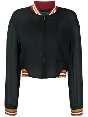 Jean Paul Gaultier Pre-Owned veste bomber à rayures (années 1980) - Noir