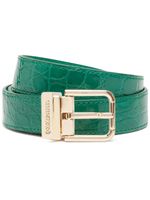 Dolce & Gabbana ceinture en cuir à boucle gravée - Vert - thumbnail