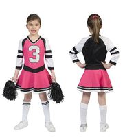Cheerfull Cheerleader jurkje roze kind - thumbnail