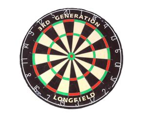 Dartbord 3e generatie, Afrikaans sisal, nietjesvrij / PU 1