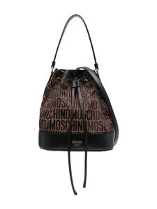 Moschino sac seau à motif monogrammé - Marron