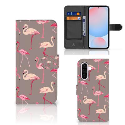 Samsung Galaxy A56 | Telefoonhoesje | Met pasjeshouder | Flamingo